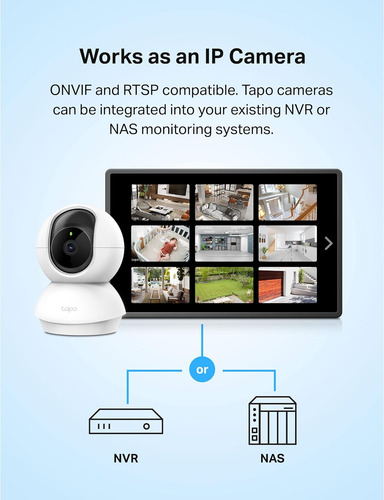 Cámara De Seguridad Tp-link Tapo 2k Pan Tilt Para Monitor De