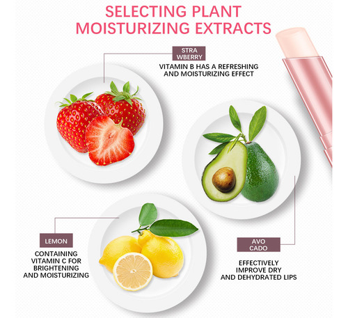 Batom Hidratante E Que Muda A Cor De Morango Moisturi
