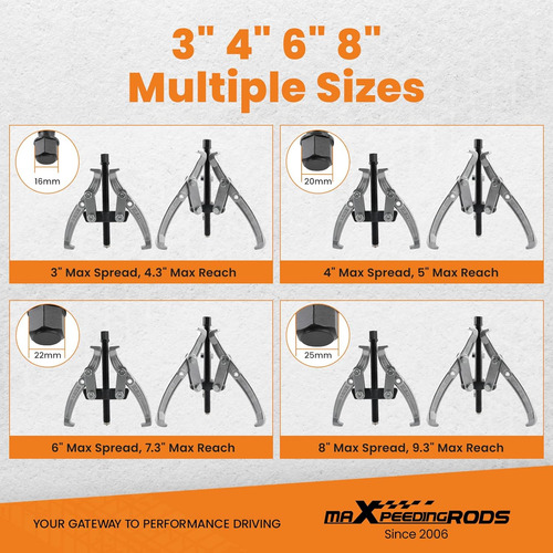 Kit Extractor De Polea 2/3, 4, 6, 8 Con Buje Y Engranaje
