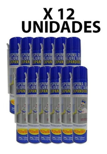 Espuma De Poliuretano Expansible 750 Ml 12 Unidades Promo