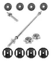 Comprar Kit De Pesas 44 Lb Set 8 Discos + Barra Recta O Zeta Gym Pro