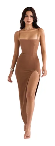 Vestidos color marron claro new arrivals