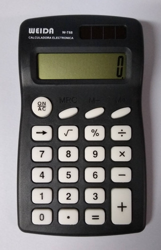 Calculadora Portátil Weida W T68 Color Negro