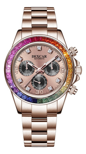 Reloj De Pulsera Hombre Automático Mecánico Dexcar Rainbow