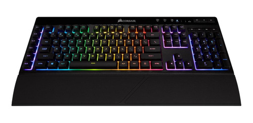 Imagen 2 de 5 de Teclado gamer bluetooth Corsair K57 QWERTY Rubber Dome inglés US color negro con luz RGB