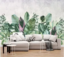 Comprar Vinilos Murales Empapelados Estampado Hojas Grandes Tropical