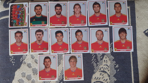 Lote De 14 Figurinhas Da Seleção Espanha Copa De 2010 Jogadores Jogadores (Usado)