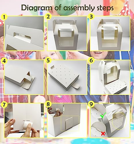 Hzzycaxli Premium White 4-pack Cake Pop Boxes - Embalaje Seg