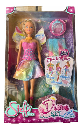 Steffi Love Dream Set, 3 En 1 (hada, Princesa Y Sirena)