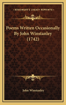 Libro Poems Written Occasionally By John Winstanley (1742...