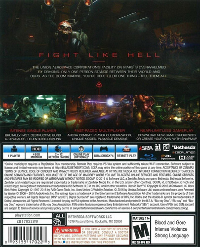 Imagen 2 de 9 de Doom (ps4) Fisico-sellado/ Mipowerdestiny