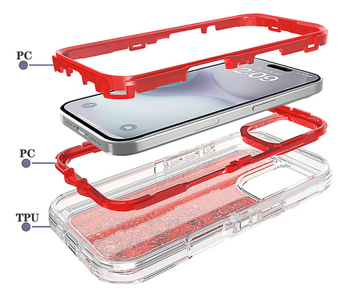 Carcasa De Lujo Con Diseño De Parachoques Para iPhone - Funda De Arena Movediza