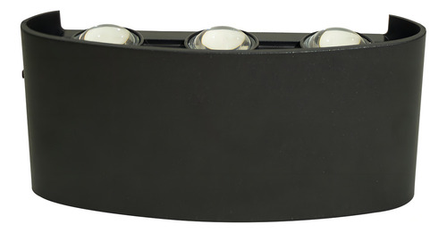 Arbotante Para Muro Led 12w Acabado Negro Luz Calida 10 Pzas