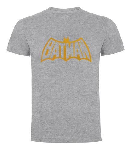 Polera Algodón Gris Batman Retro