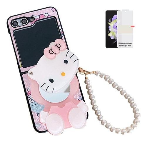 Espejo Cat Z Flip5/4/3 Funda Móvil + Película Protectora