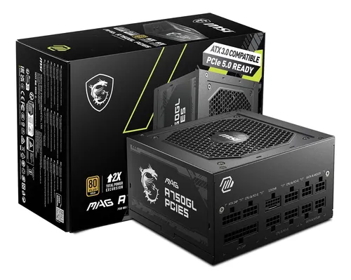 Fuente De Alimentación Msi Mag A750gl Pcie 5 & Atx 3.0 Ga...