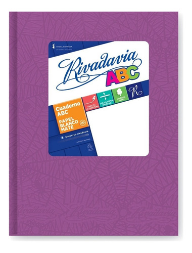Cuaderno Rivadavia Abc Tapa Dura X 50 Hjs Rayado Ver Colores TAPA Lila