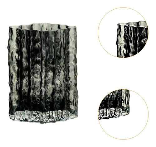Florero De Vidrio, Florero Hidropónico, Decoración, Gris