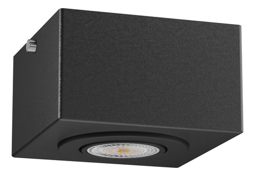 10x Spot Dicroica Sobrepor Alumínio Teto Beiral Cor Preto + Led Branco Frio 6.5w Mf270 Mega Forte Iluminação