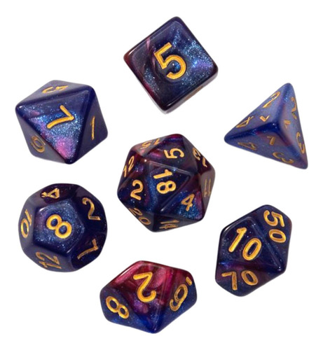 2 X 7 Peças D4-d20 Dados Multifacetados, Conjunto Vermelho