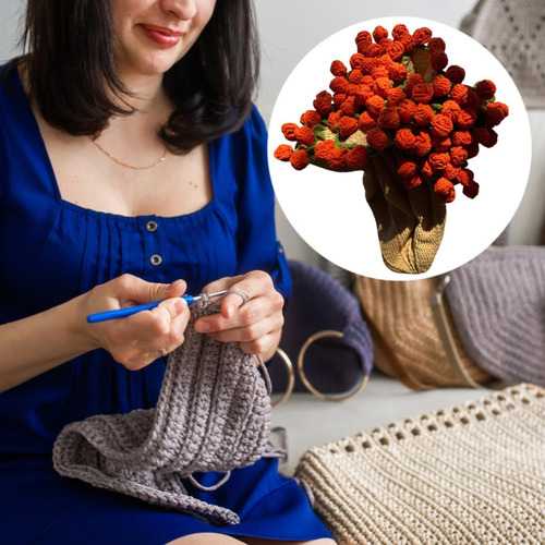 Kit De Crochet De Manta De Flores Juego De Tejido De Tejido