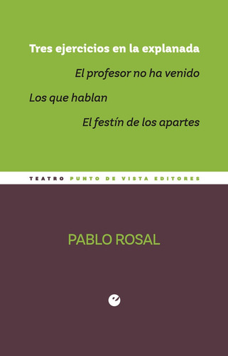 Libro Tres Ejercicios En La Explanada - Rosal, Pablo