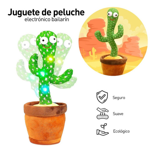 10 Cactus Bailarin Peluche Juguete Para Niño De Felpa