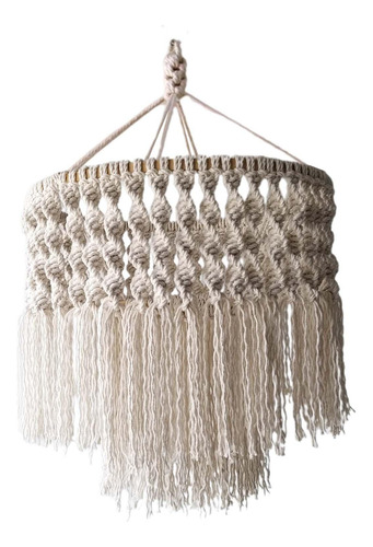 Lámpara De Borla De Macramé, Marco De Madera De 30x40cm