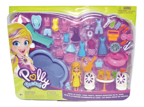 Polly Pocket Kit Festa Da Piscina E Acessórios Mattel Gfr07