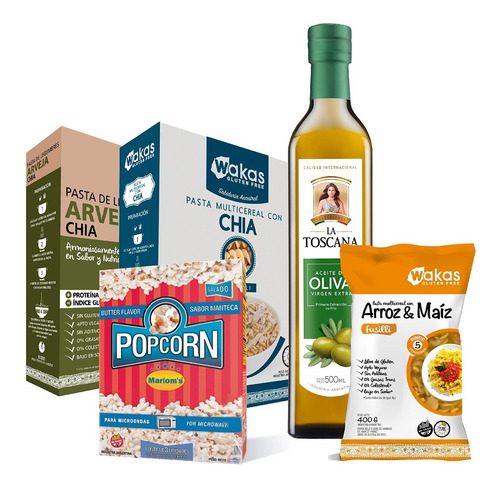 Aceite De Oliva La Toscana, Pastas Wakas Y Popcorn Marlom´s