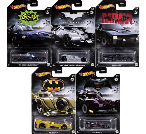 Kit 5 Carrinhos Hot Wheels - Batman 2023 Lote A - Hmv72-944a Kit 5 Carrinhos Hot Wheels - Batman 2023 Lote A - Hmv72-944a