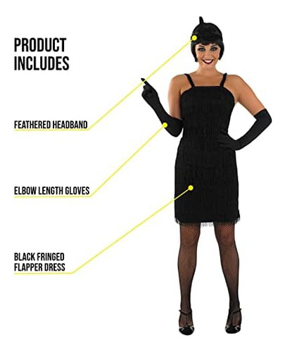 Fun Shack Disfraces Para Mujeres Décadas Disfraz Negro X-lar