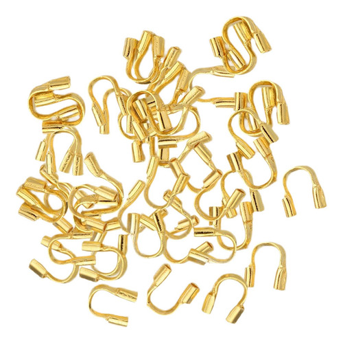 100x Wire Guard Loops Cable Protector Beading String Oro