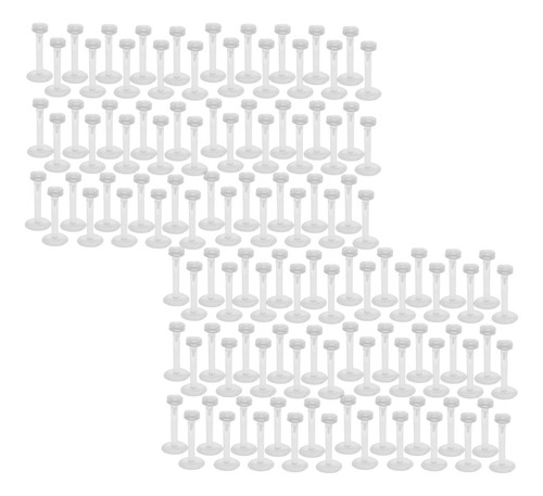 60×piezas Transparente Blanco Nariz Stud Barbell Labio