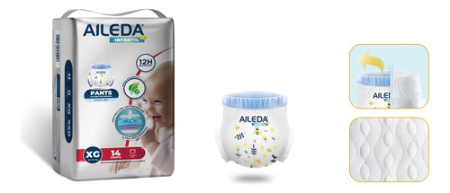 Pañales Pants Aileda Infantil Tamaño A Elección M G Xg Xxg Género Sin género Tamaño Pants Extra Grande XG 14 unidades