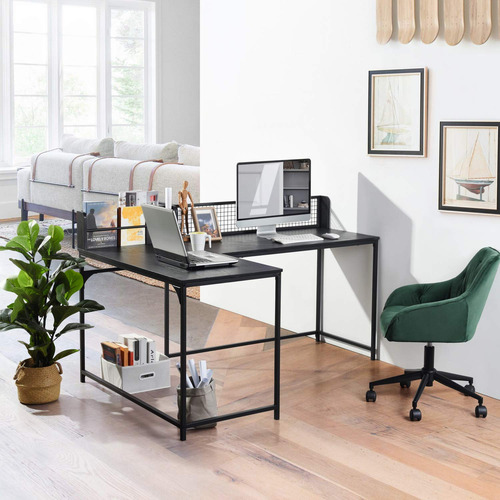 Homy Casa Inc Escritorio De Juegos Para Computadora En Forma