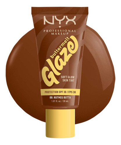 Base de maquillaje líquida NYX Professional Makeup GLAZE TINT Spring Base de Maquillaje tono nutmeg butta - 30mL 30g
