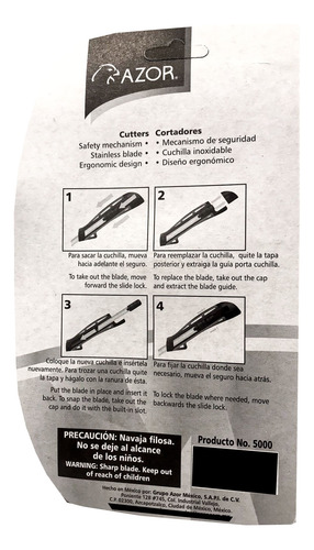 Cutter Corty Grande 18 Mm Punta Flecha.