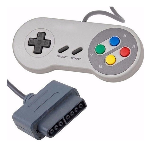 Controle Super Nintendo Game Pad Players Com Caixa Cor Branco