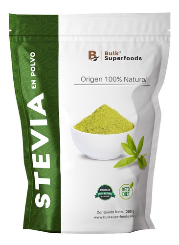 Stevia En Polvo 250g | Endulzante Natural | Bulk Superfoods 