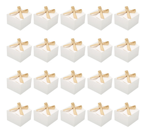 Cajas De Regalo, 20 Juegos, Color Blanco Rústico, Reciclable