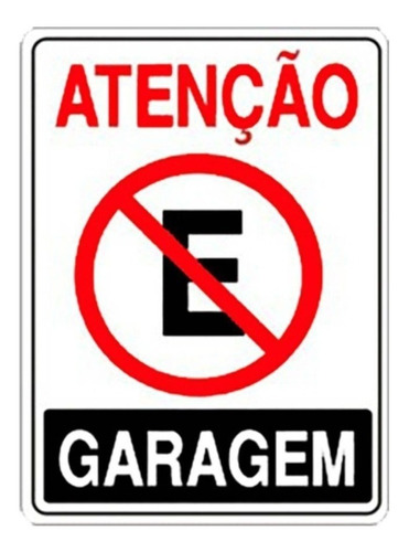 Kit 02 Placa Proibido Estacionar Promoção + Frete Grátis