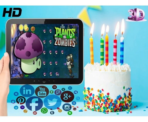 Vídeo Invitación Cumpleaños Plantas Vs Zombies Efectos 3d