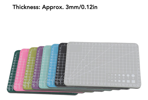 Cutting Mat, Rejilla Autorreparable, 8 Colores, Doble Cara,