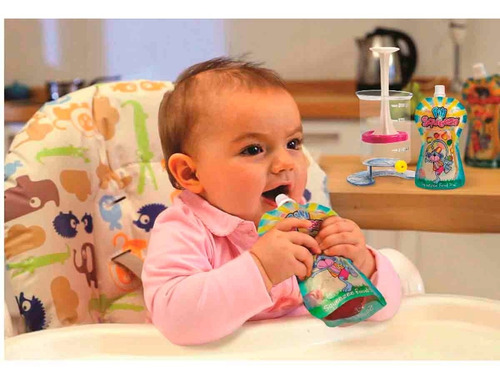 Imagen 5 de 5 de Kit Comida Para Bebe Fill N Squeeze Pouches Rellenables
