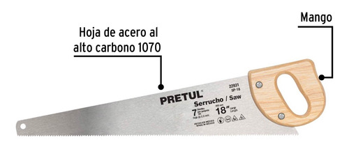 Serrucho 18 Pulgadas ( 45 Cms ) Pretul 22931