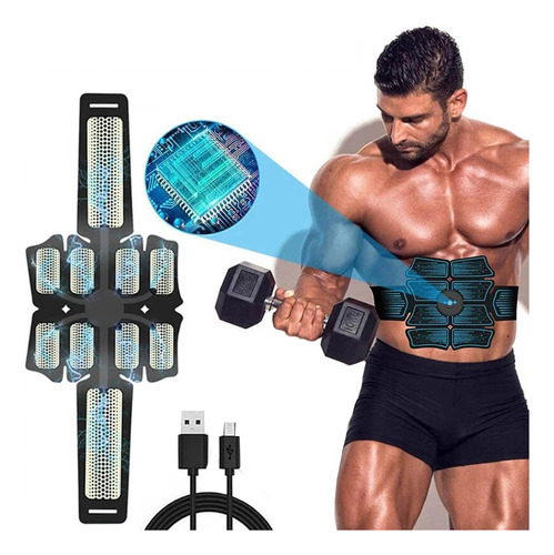 Cinturón Ems Stimulator Para Masaje Muscular Y Abdominales