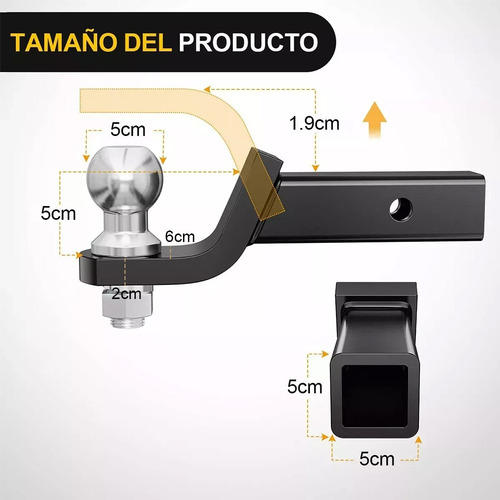 Kit De Arrastre Con Bola De Remolque Y Perno De 2 Pulgadas