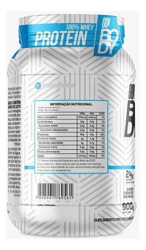 Kit 2x Whey Protein 100% Pure Concentrado Go Body Suplemento