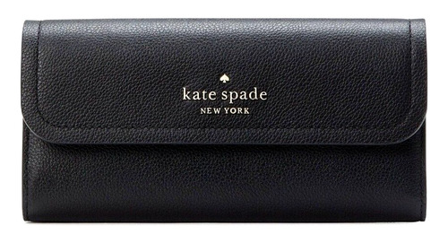  Kate Spade - Monedero Grande Cuero -  Color Negro 